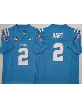 Jaxson Dart Blue Stitched Jersey
